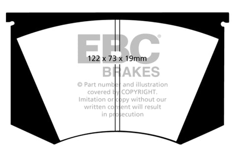 EBC 64-66 Ac Cobra 7.0 Redstuff Front Brake Pads - DP3223C