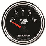 Autometer Designer Black II 52mm 240 Ohm Empty/33 Ohm Full Fuel Level Gauge - 1206