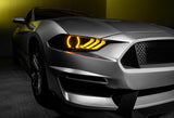 Oracle Lighting 18-23 Ford Mustang Dynamic ColorSHIFT LED Headlights - Black Series - 8204-332