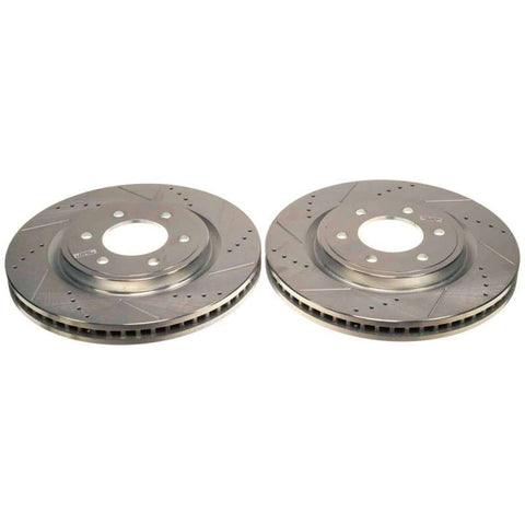 Power Stop 21-22 Ford F-150 Front Drilled & Slotted Rotor (Pair) - AR85207XPR
