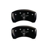 MGP Rear set 2 Caliper Covers Engraved Rear 2015/Bar & Pony Black finish silver ch - 10203RMB2BK