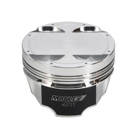 Manley Mitsubishi 4B11 86mm Bore 9.0:1 CR -5cc Dish Turbo Tuff Piston Set w/ Rings - 624300CE-4