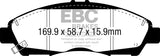 EBC 2016+ Cadillac XT5 Ultimax2 Front Brake Pads - UD1896