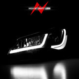ANZO Projector Headlights With Plank Style Design Black w/Amber 15-16 Toyota Camry (4DR) - 121518