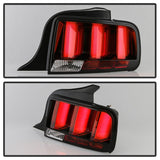 Spyder 05-09 Ford Mustang (Red Light Bar) LED Tail Lights - Black ALT-YD-FM05V3-RBLED-BK - 5086716