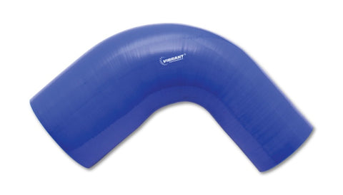 Vibrant 4 Ply Reinforced Silicone 90 degree Transition Elbow - 2.5in I.D. x 2.75in I.D. (BLUE) - 2781B