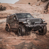 Westin 18-19 Jeep Wrangler JL WJ2 Full Width Front Bumper w/Bull Bar Textured Black - 59-80115