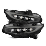 AlphaRex 16-21 Honda Civic NOVA-Series LED Proj Headlights Alpha-Black w/Actv Lgt & Seq.Sig / SB DRL - 880492