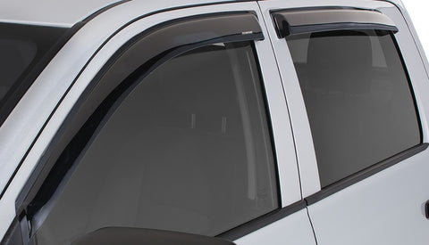 Stampede 2014-2018 Chevy Silverado 1500 Crew Cab Pickup Tape-Onz Sidewind Deflector 4pc - Smoke - 60102-2