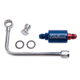 Edelbrock Chromed Steel Fuel Line and Filter Kit Fo Eps Carbs - 8134