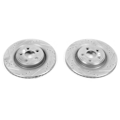 Power Stop 06-08 Jaguar S-Type Rear Evolution Drilled & Slotted Rotors - Pair - EBR1042XPR