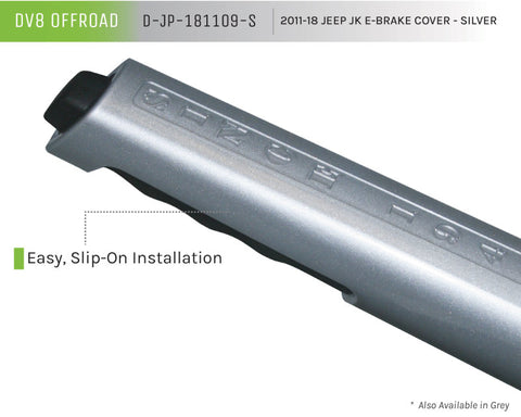 DV8 Offroad 2011-2018 Jeep JK Silver Emergency Brake Handle Cover - D-JP-181109-S