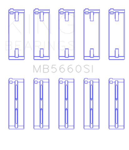 King Engine Bearings Audi/VW Bbz/CAxa/CAva/Azd (Size +0.75mm) Main Bearing Set - MB5660SI0.75