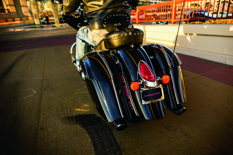 Kuryakyn L.E.D. Curved License Plate Frame Indian Chrome - 5699