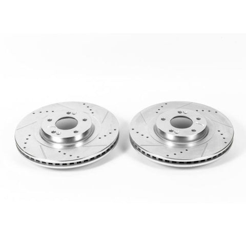Power Stop 13-18 Hyundai Santa Fe Front Evolution Drilled & Slotted Rotors - Pair - JBR1585XPR
