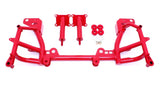 BMR 93-02 F-Body K-Member w/ Low Mount Turbo LS1 Motor Mounts and STD. Rack Mounts - Red - KM019R