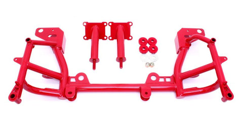 BMR 93-02 F-Body K-Member w/ Low Mount Turbo LS1 Motor Mounts and STD. Rack Mounts - Red - KM019R