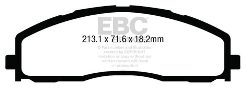 EBC 13+ Ford F250 (inc Super Duty) 6.2 (2WD) Ultimax2 Front Brake Pads - UD1680