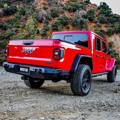 Westin 2020 Jeep Gladiator w/Sensors WJ2 Rear Bumper w/Sensor - Textured Black - 59-82075