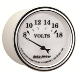 AutoMeter Gauge Voltmeter 2-1/16in. 18V Elec Old Tyme White II - 1292