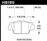 Hawk 91-05 Acura NSX Blue 9012 Race Rear Brake Pads - HB185E.590