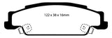 EBC 02-05 Cadillac CTS 2.6 Redstuff Rear Brake Pads - DP31646C