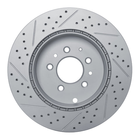 R1 07-15 Mazda Cx-9 Rear Right Drilled & Slotted Geo-Carbon Rotor - 830-80068R