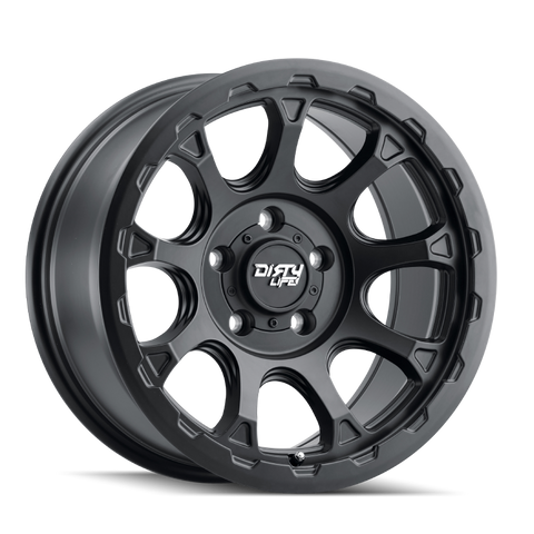 Dirty Life 9307 Drifter 17x8.5/5x127 BP/-6mm Offset/78.1mm Hub Matte Black Wheel - Beadlock - 9307-7873MB