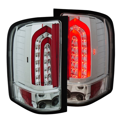 ANZO 2007-2013 Chevrolet Silverado 1500 LED Taillights Chrome - 321341