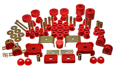 Energy Suspension 73-80 Chevy/GMC 4WD (w/ Stock Front Springs) Red Hyper-flex Master Bushing Set - 3.18104R