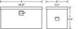 Tradesman Steel Job Site Box/Chest (Light Duty/Small) (24in.) - White - 88024T