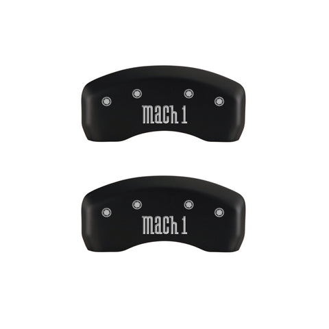 MGP 4 Caliper Covers Engraved Front & Rear Mach 1 Red finish silver ch - 10017SMCHRD