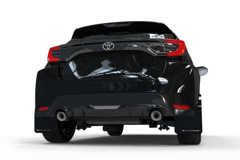 Rally Armor 20-26 Toyota GR Yaris Black Mud Flap w/White Logo - MF74-UR-BLK/WH