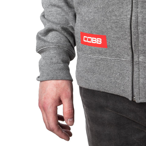 Cobb Grey Zippered Hoodie - Size Small - CO-LINERHOODIE-GRY-SM
