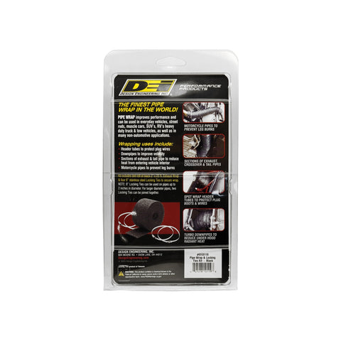 DEI Exhaust Wrap Kit - Pipe Wrap and Locking Tie - Black - 10119