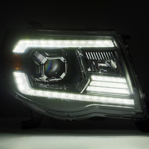 AlphaRex 05-11 Toyota Tacoma LUXX LED Projector Headlights Plank Style Black w/Activ Light and DRL - 880741
