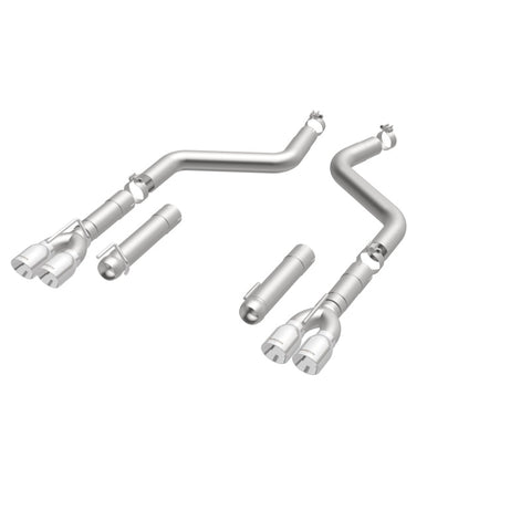 MagnaFlow Axle-Back, SS, 3in, Quad Split Rear 3.5 Tips 2015 Dodge Challenger incl SRT Hellcat - 19206