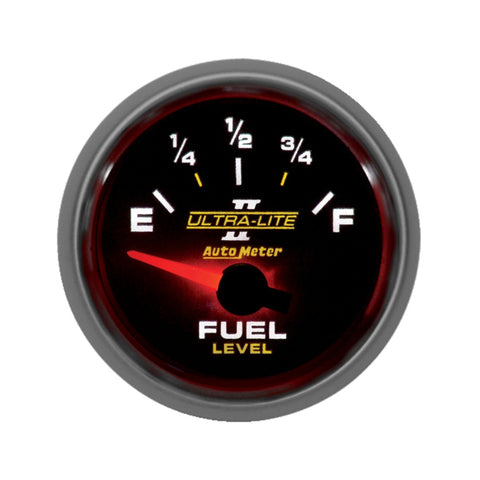 Autometer Ultra-Lite II 52mm 240-33 OHMS Short Sweep Electronic Fuel Level Gauge - 4916