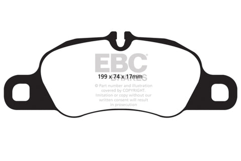 EBC 09-12 Porsche 911 (997) (Cast Iron Rotor only) 3.6 Carrera 2 Redstuff Front Brake Pads - DP32057C