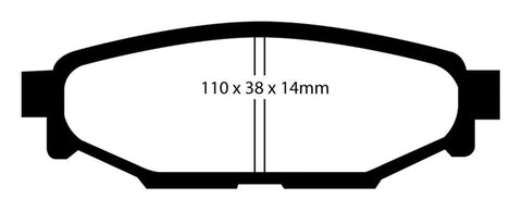 EBC 08-10 Subaru Impreza 2.5 Bluestuff Rear Brake Pads - DP51584NDX