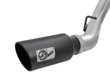 aFe LARGE Bore HD 4in Dual DPF-Back SS Exhaust w/Black Tip 16-17 GM Diesel Truck V8-6.6L (td) LML - 49-44080-B