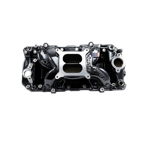 Edelbrock RPM Air-Gap Intake Manifold for Big-Block Chevy Oval Port - Black Plasma Finish - 7561-BP