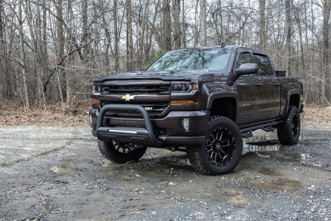 Lund 07-17 Chevy Silverado 1500 Bull Bar w/Light & Wiring - Black - 47121214