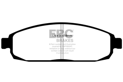 EBC 05-10 Jeep Commander 3.7 Extra Duty Front Brake Pads - ED91732