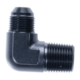 Russell Performance -8 AN to 1/2in NPT 90 Degree Flare to Pipe Adapter (Black) - 660873