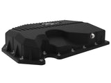 aFe 05-19 VW 1.8L/2.0L w/o Oil Sensor Engine Oil Pan Black POWER Street Series w/ Machined Fins - 46-71240B