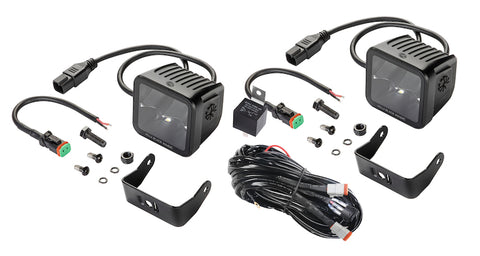 Hella Universal Black Magic 3.2in L.E.D. Cube Kit - Spot Beam - 358176821