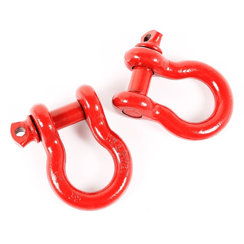 Rugged Ridge Red 7/8in D-Shackles - 11235.13