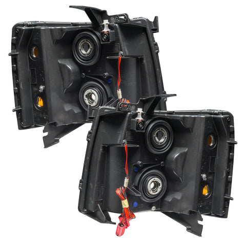 Oracle 07-13 Chevy Silverado SMD HL - Blk - Round Style - ColorSHIFT w/ 2.0 Controller - 7105-333
