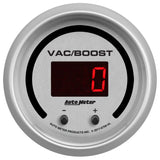 Autometer 52.4mm Silver Switchable 0-1600 PSI/0-110 BAR Vacuum/Boost Ultra-Lite Elite Digital Gauge - 6758-UL